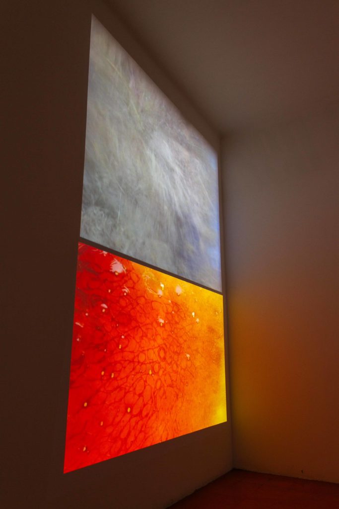 Arriba: Lourdes de la Riva. Dulce proceso. Video, 2008 Abajo: Regina de Batres. Fragmentación. Video, 2011.